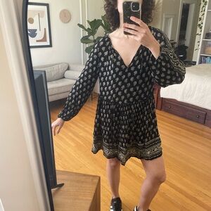 Zara woman’s black bohemian mini dress, size small